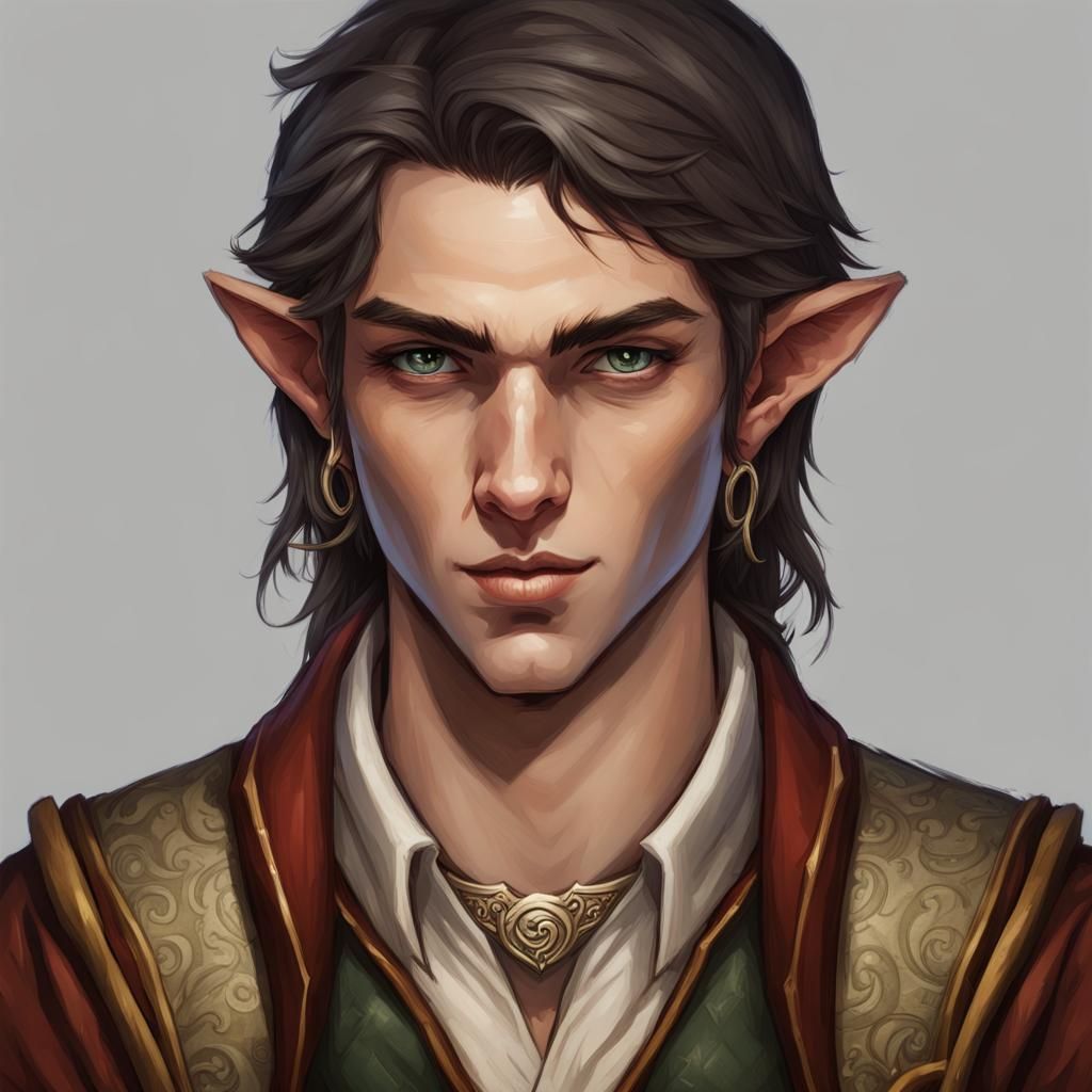 young half-elf gambler male