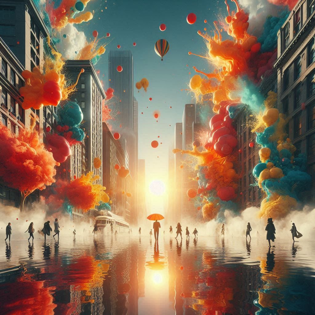 A colorful sunny day