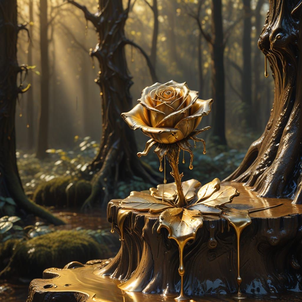 melting gold rose  by @Victoria G