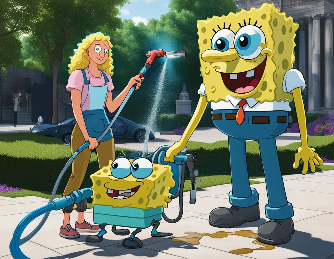 Sponge Bob PowerWasher AI Generated Artwork NightCafe Creator