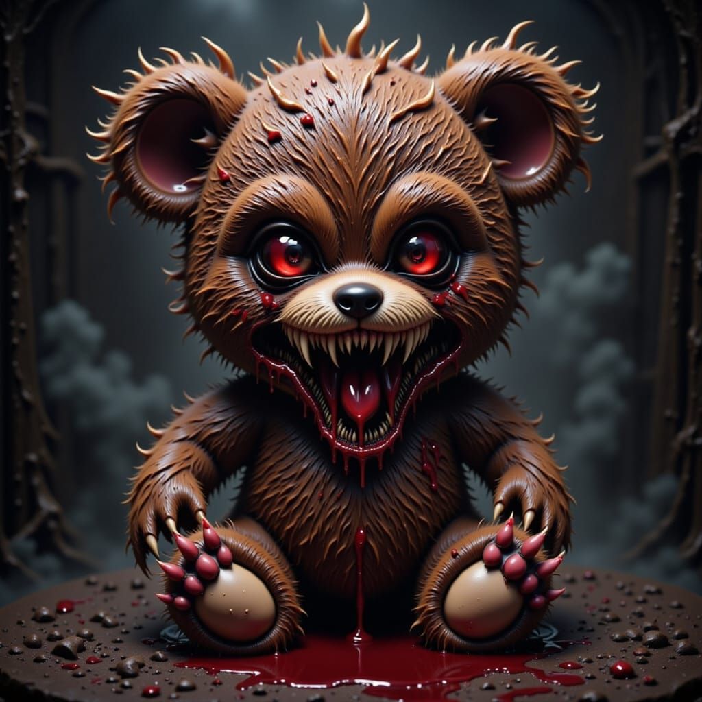 Ultimate evil Teddy bear
 <lora:Cuddly Monsters:1.0>