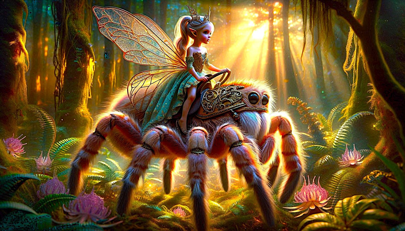 Fairy Princess and Her Loyal Spider