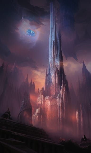 Arcane Foci towers - AI Generated Artwork - NightCafe Creator