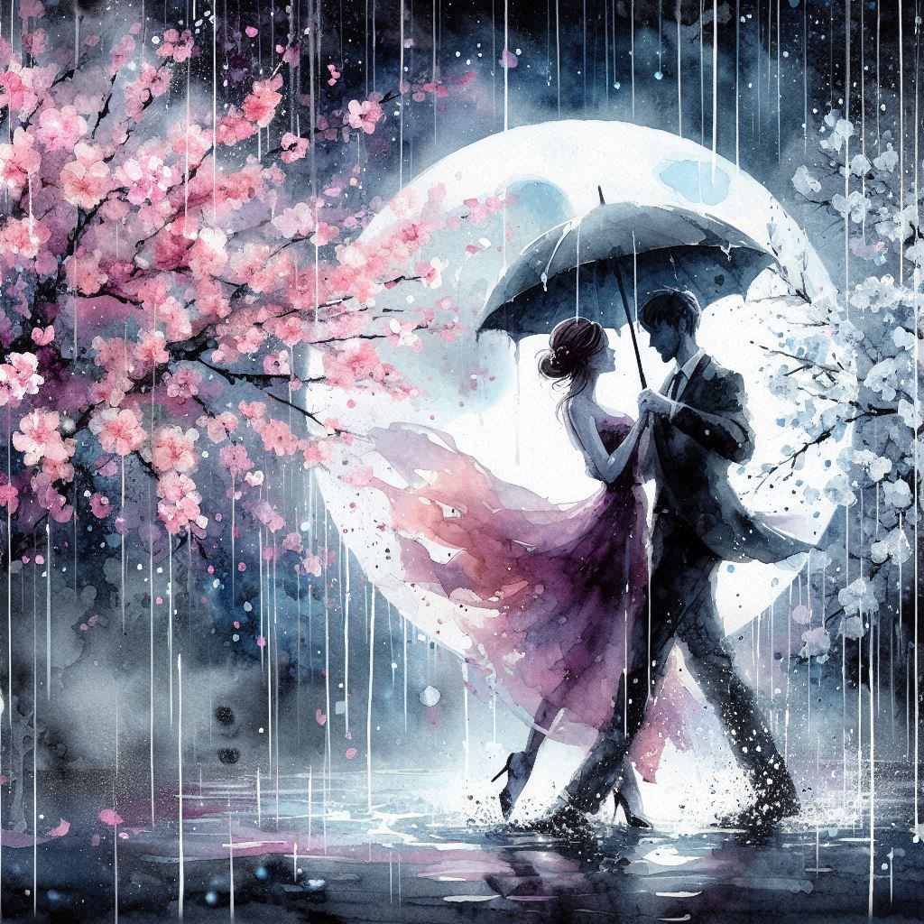 waltzing in the rain.