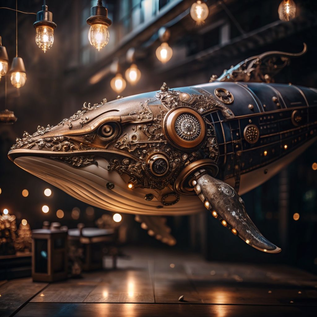steampunk mechanical whale v.1