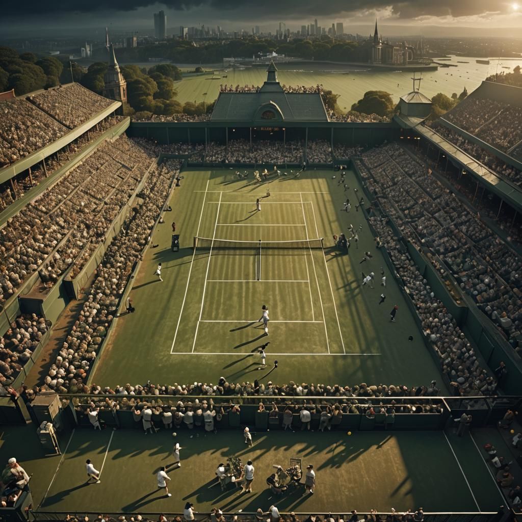 tennis in action