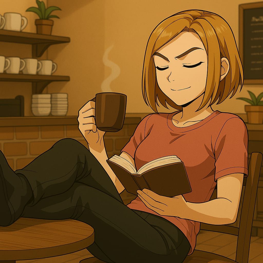 Kyra Voss "Chilling at the Cafe"