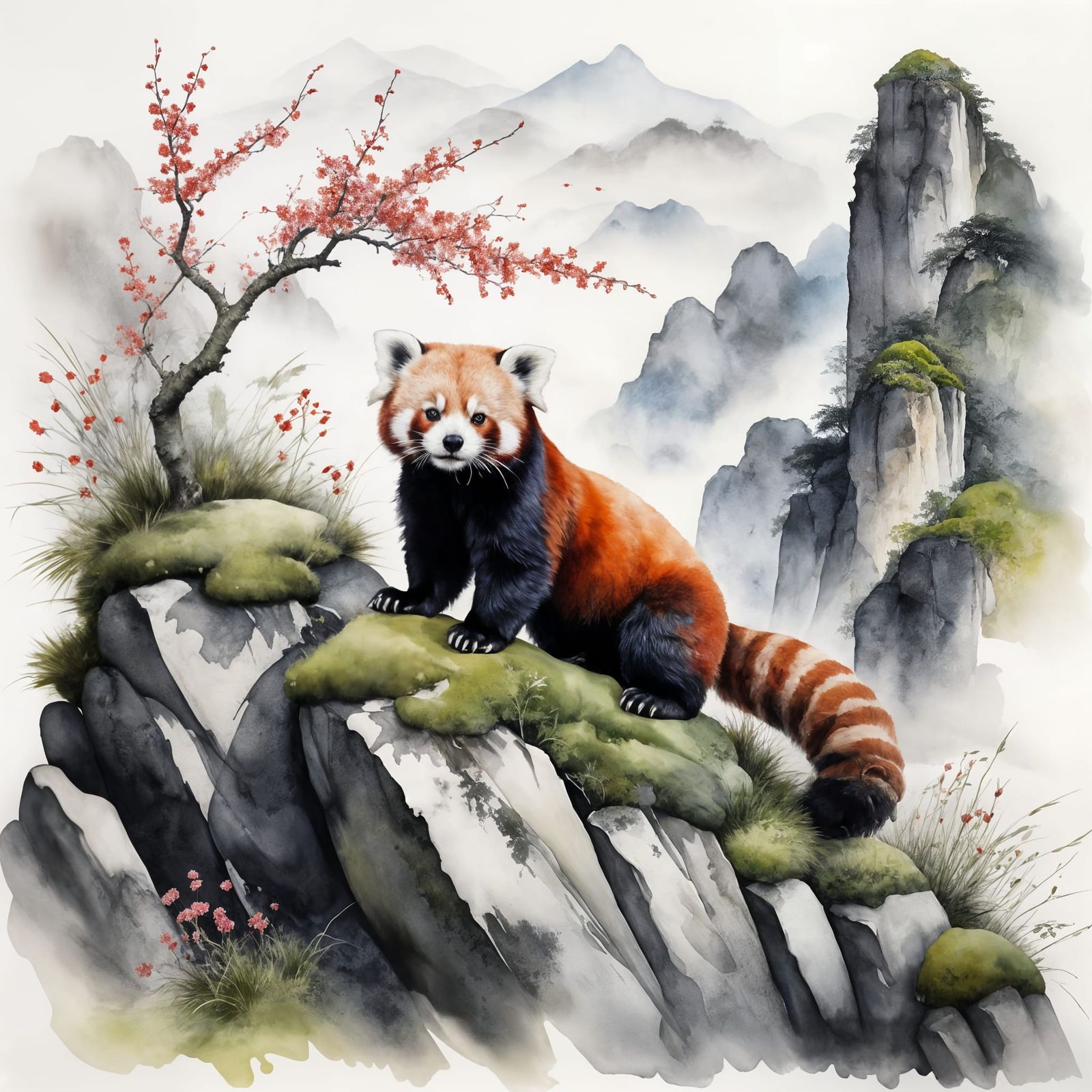 Red Panda’s Contemplation  by @Oblique Lens