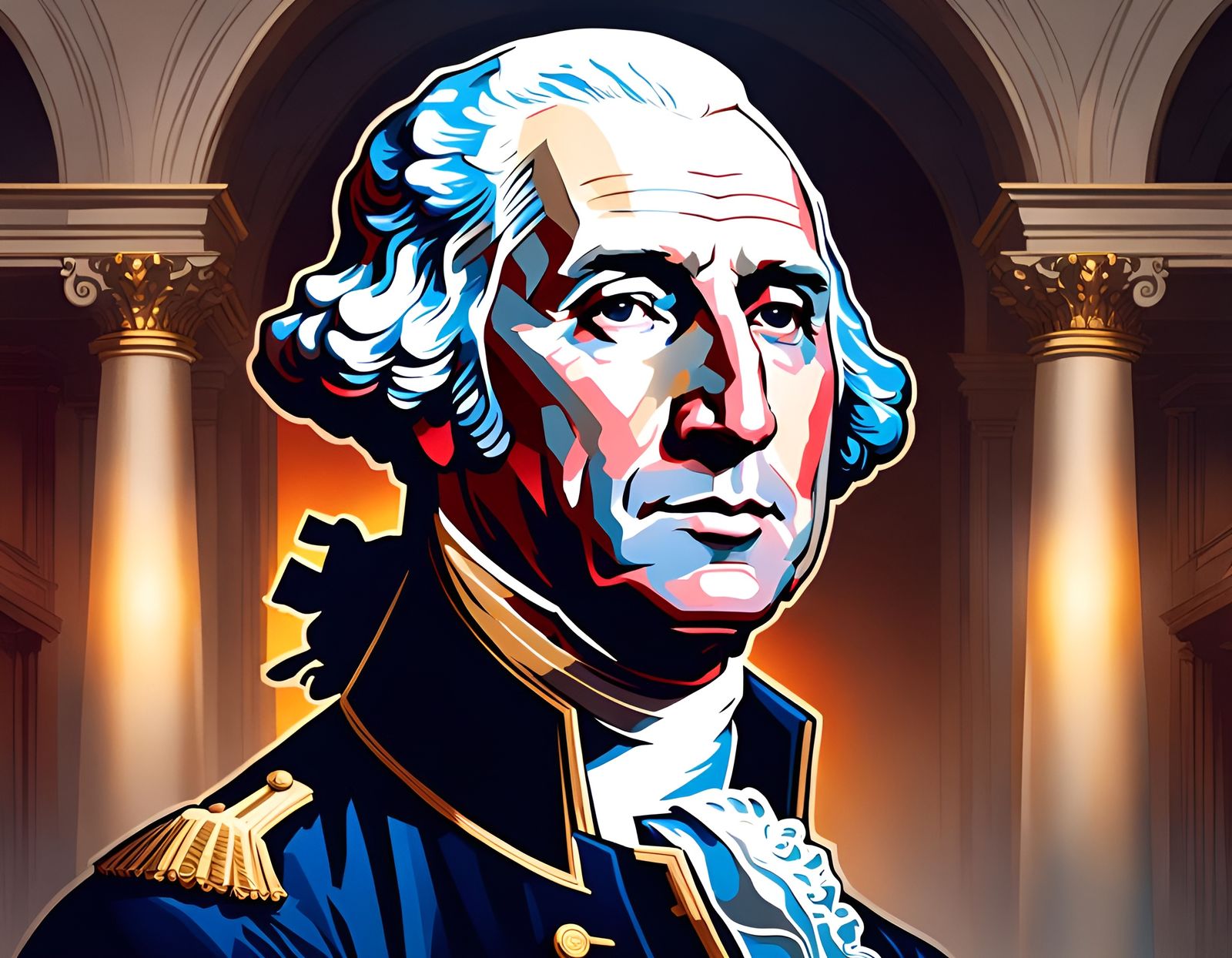 George Washington - AI Generated Artwork - NightCafe Creator