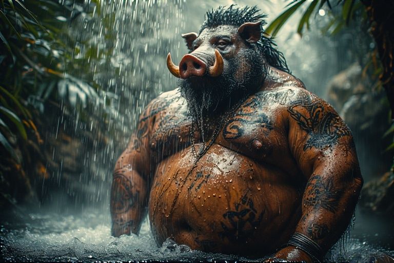 Boar Chieftain takes a Shower (Gallery)