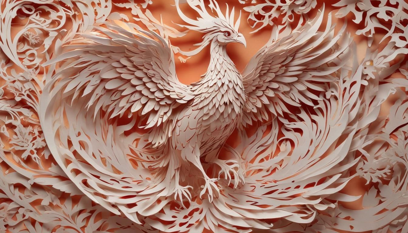 ((((Paper Is Burning on FIRE!))) Kirigami Art Intricate Cuts...
