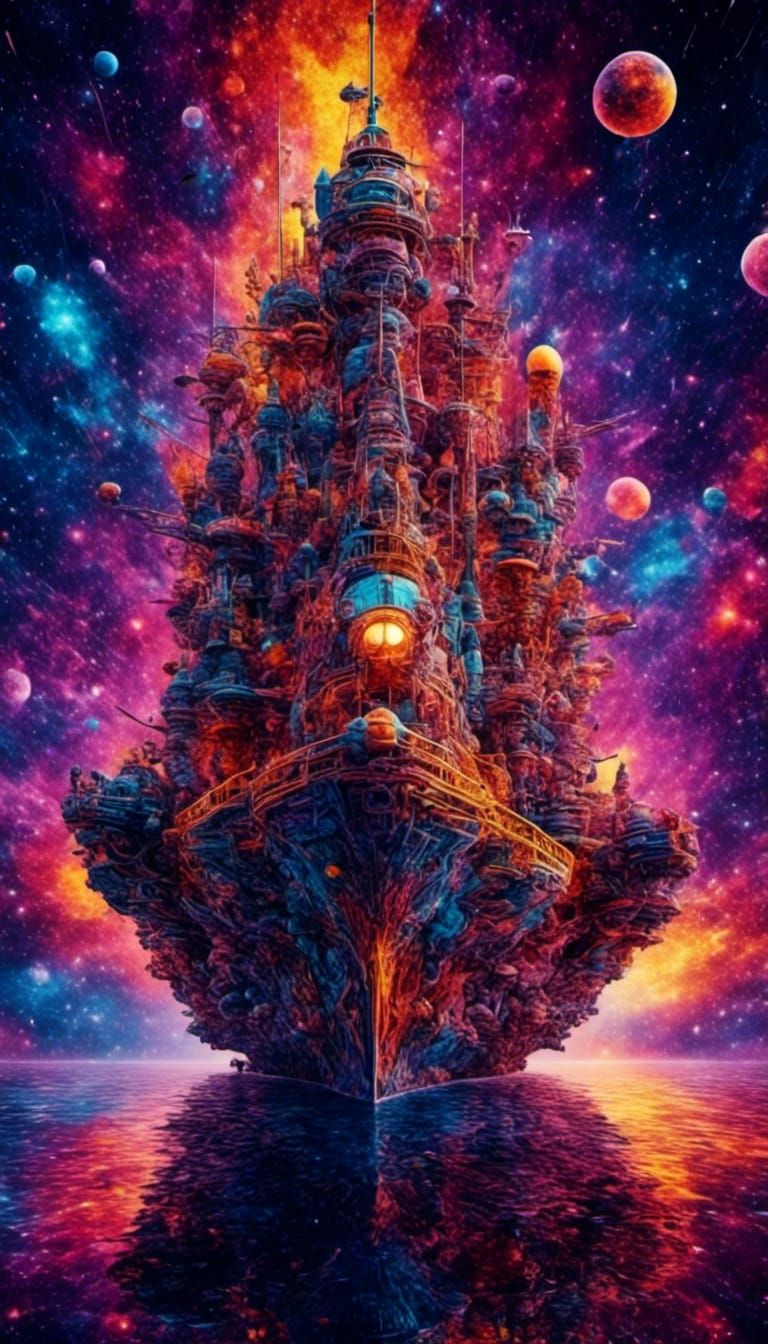 <lora:CosmicConvergence:1.0> <lora:Gullyism:1.0>  A battlesh...