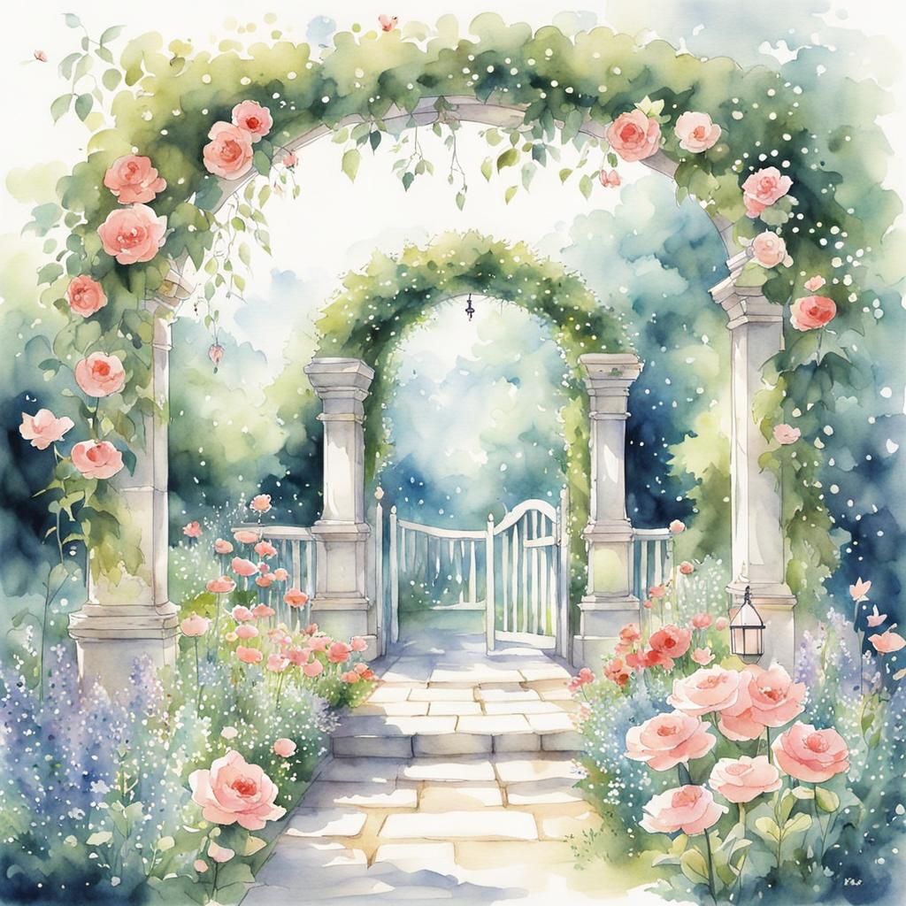 FLORAL ARCHWAY #6 - AI Generated Artwork - NightCafe Creator