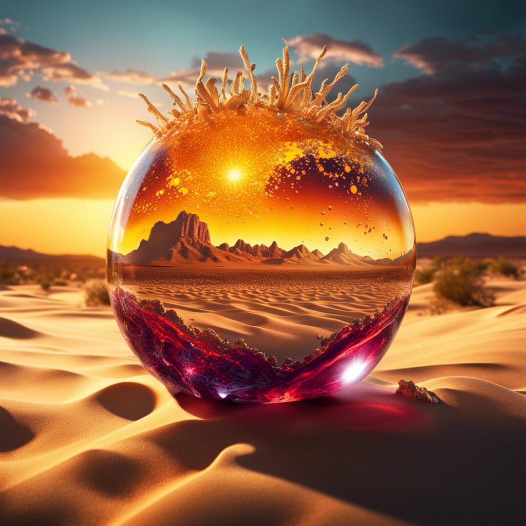 desert orb AI Generated Artwork NightCafe Creator