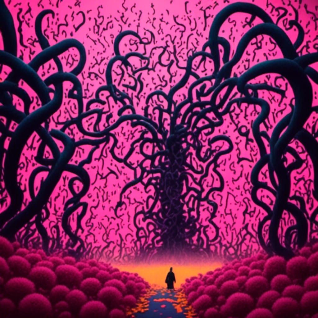 <lora:Graffiti Doom:1.0> Nightmare World  by @Relaxing Kiwi