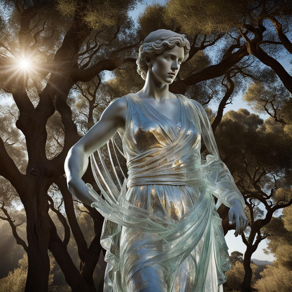 a statue of the Greek goddess Diana the Huntress - AI Generated Artwork ...