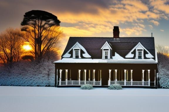 A Winter Evening On The Farm