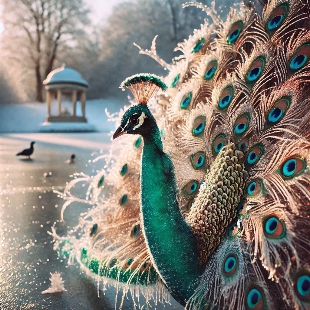 Frozen Peacock