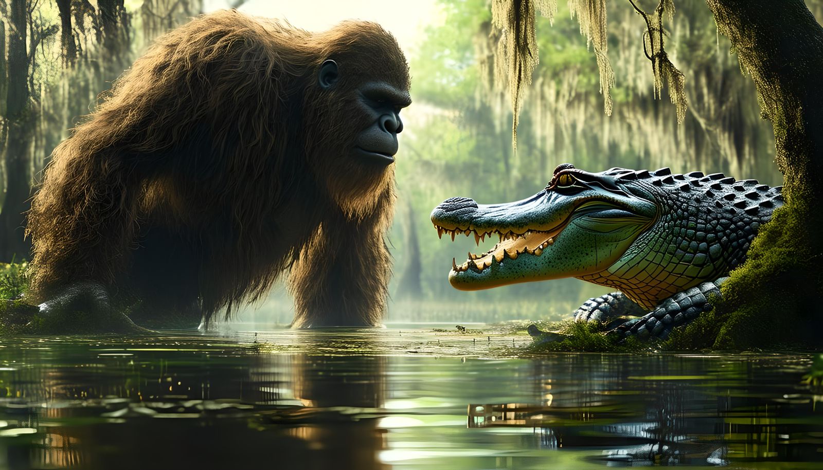 Bigfoot "You don't scare me"  Stable Diffusion 3 (BETA)