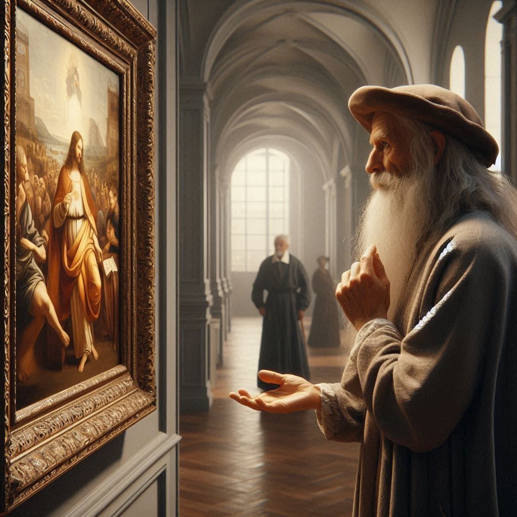 The master looks at his work