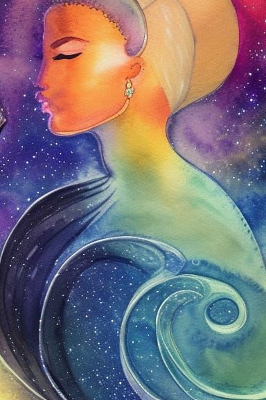 Triple goddess, beautiful cosmic detailed elegant ethereal f...
