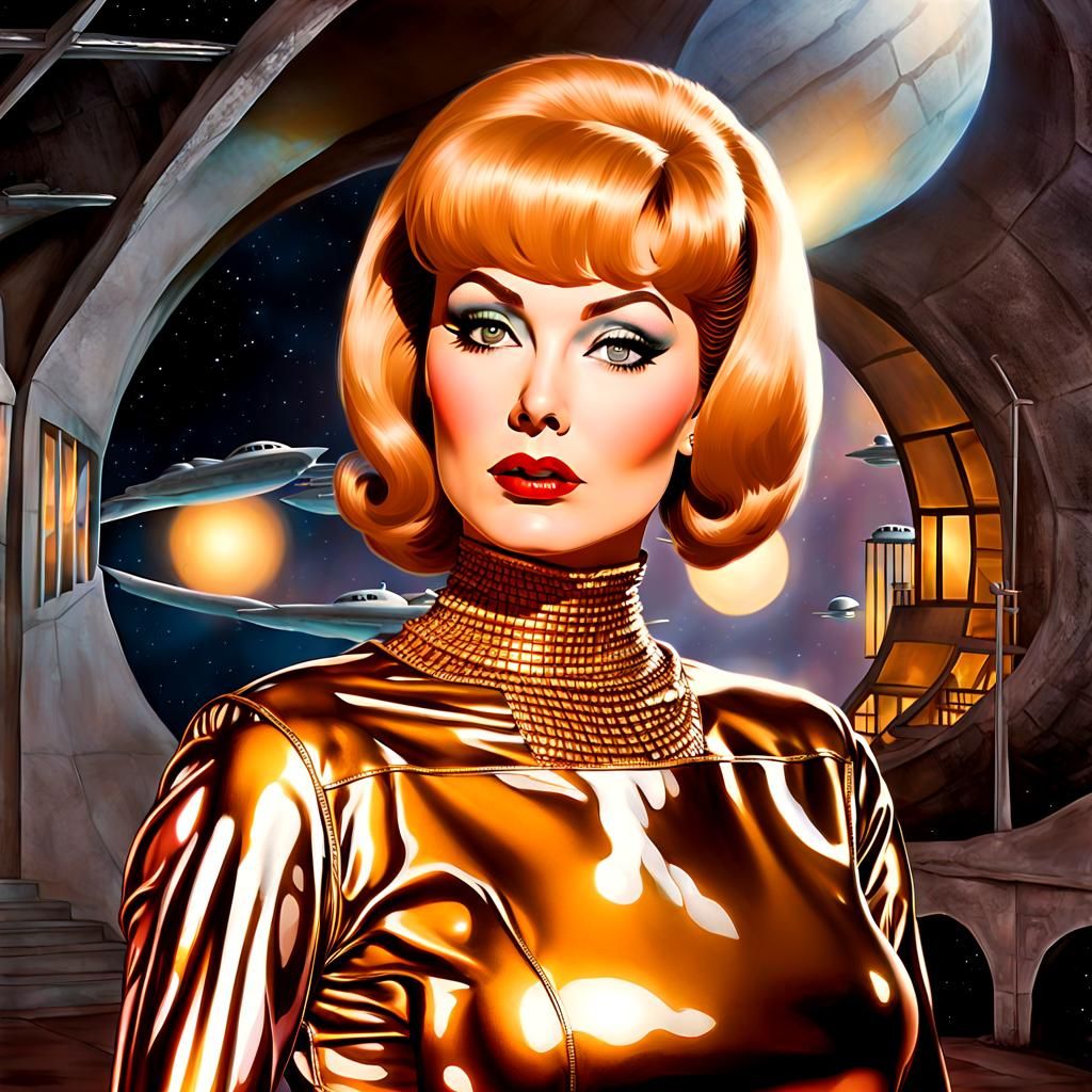 Retro science fiction pinup girl - AI Generated Artwork - NightCafe Creator