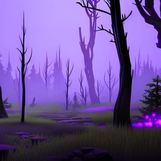 Purple Dark Forest - AI Generated Artwork - NightCafe Creator