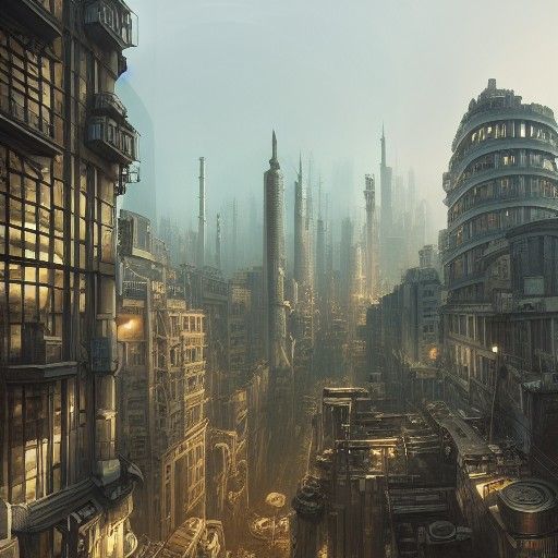 Dieselpunk City - AI Generated Artwork - NightCafe Creator