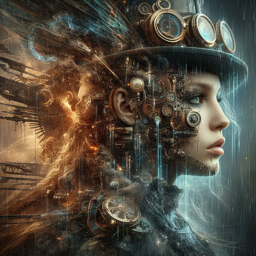 double exposure beautiful fantasy portrait landscape..