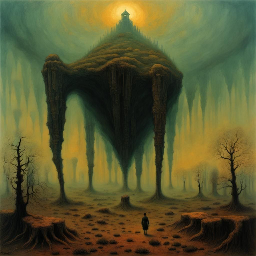 Arkansas (by Zdzislaw Beksinski ) - AI Generated Artwork - NightCafe ...