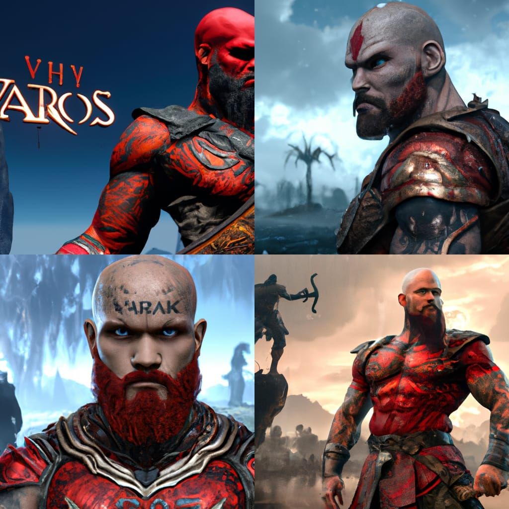 God of War PS5 Kratos 4k ultra HD AI Generated Artwork