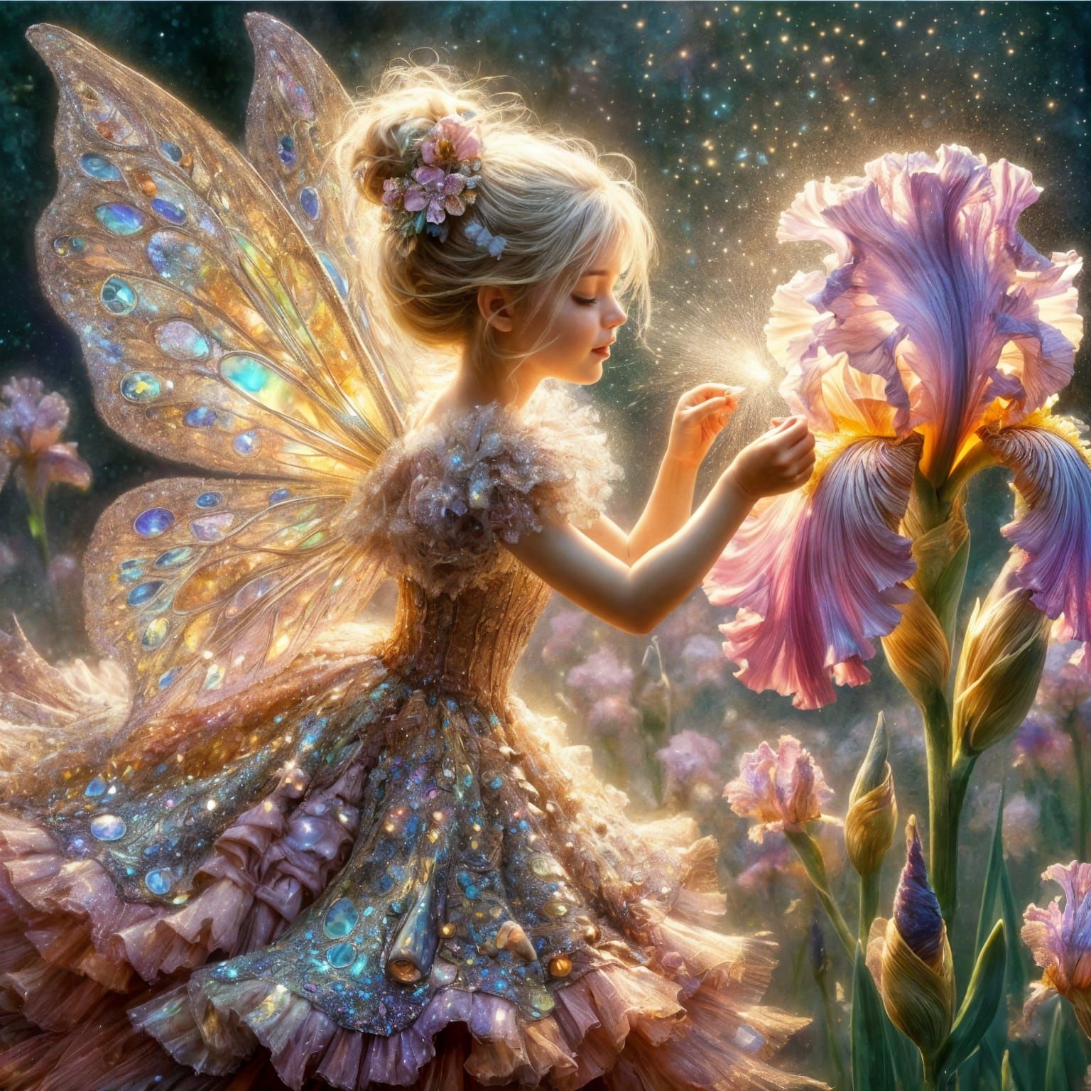 Precious Iris Flower Fairy (#2)