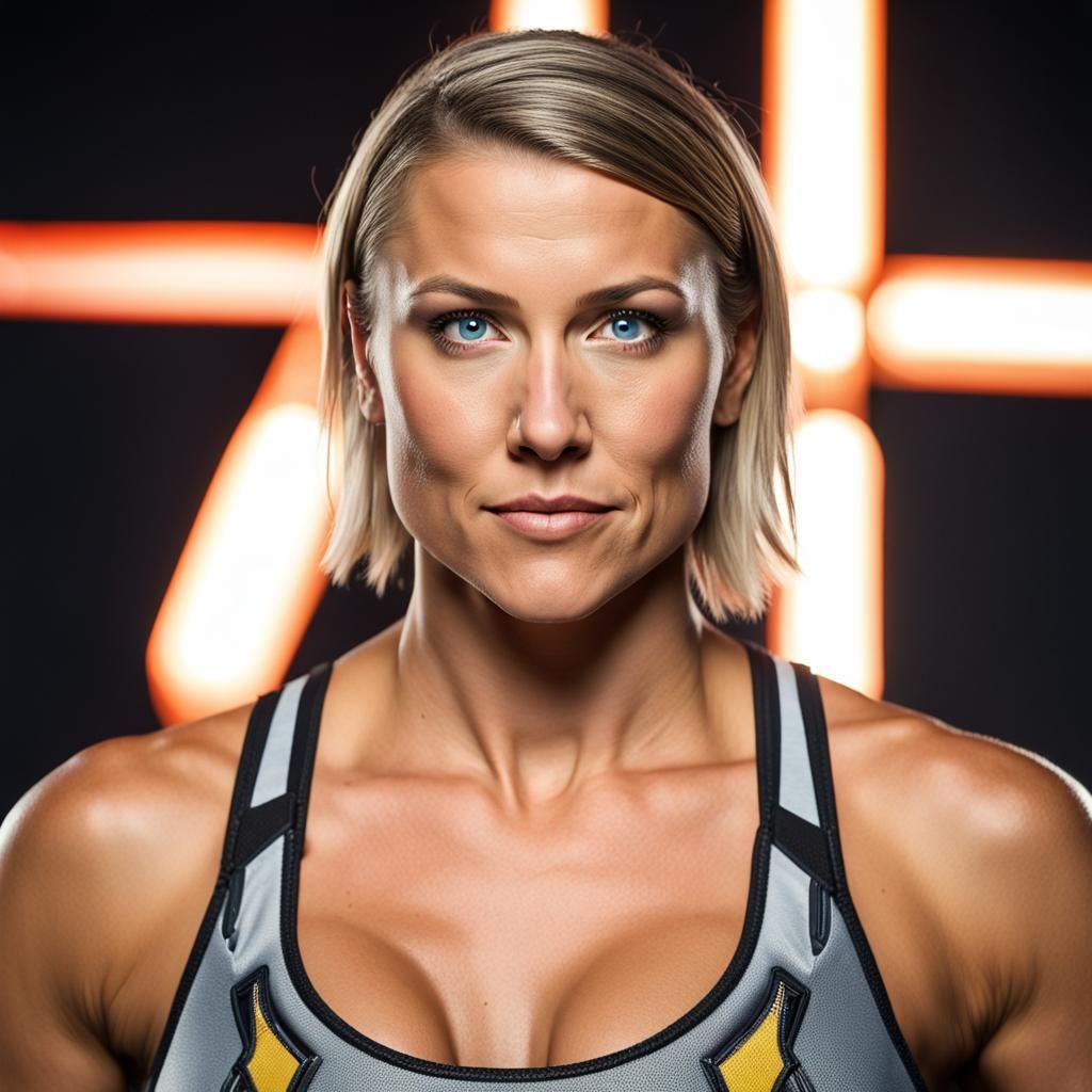 Rhea Ripley WWE Portrait in Professional Style