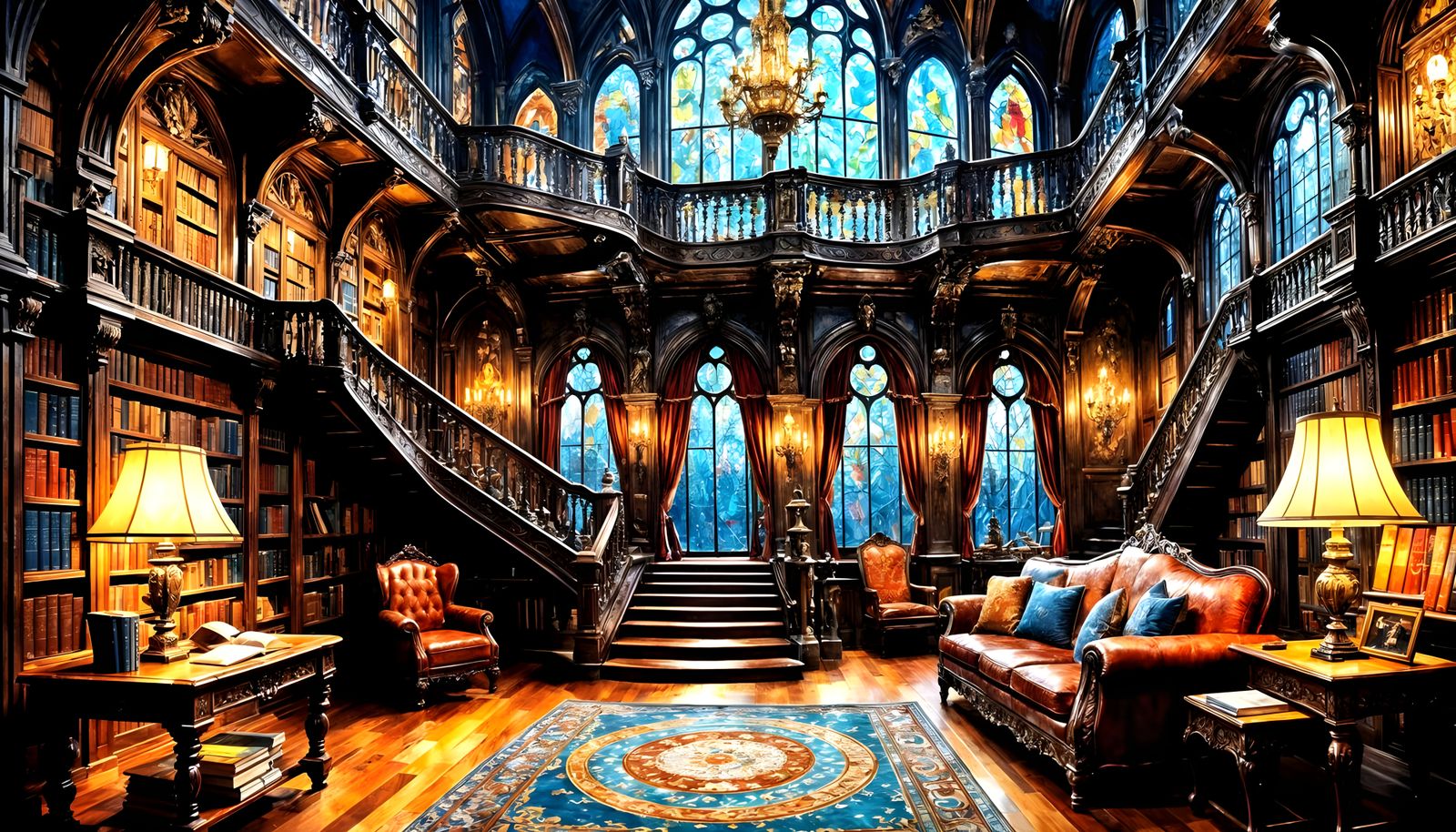 Beauty and the Beast's Castle Library  by @KBunny001