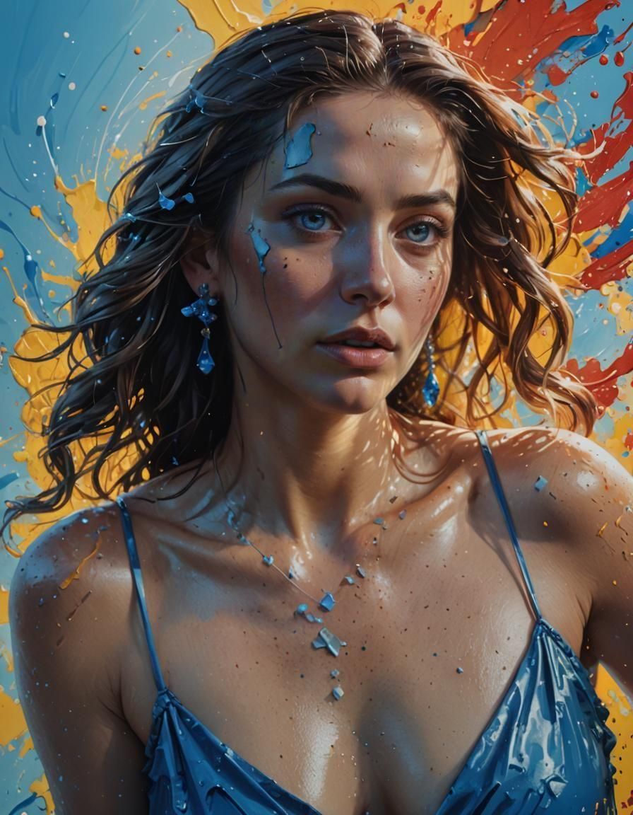 Lady in blue