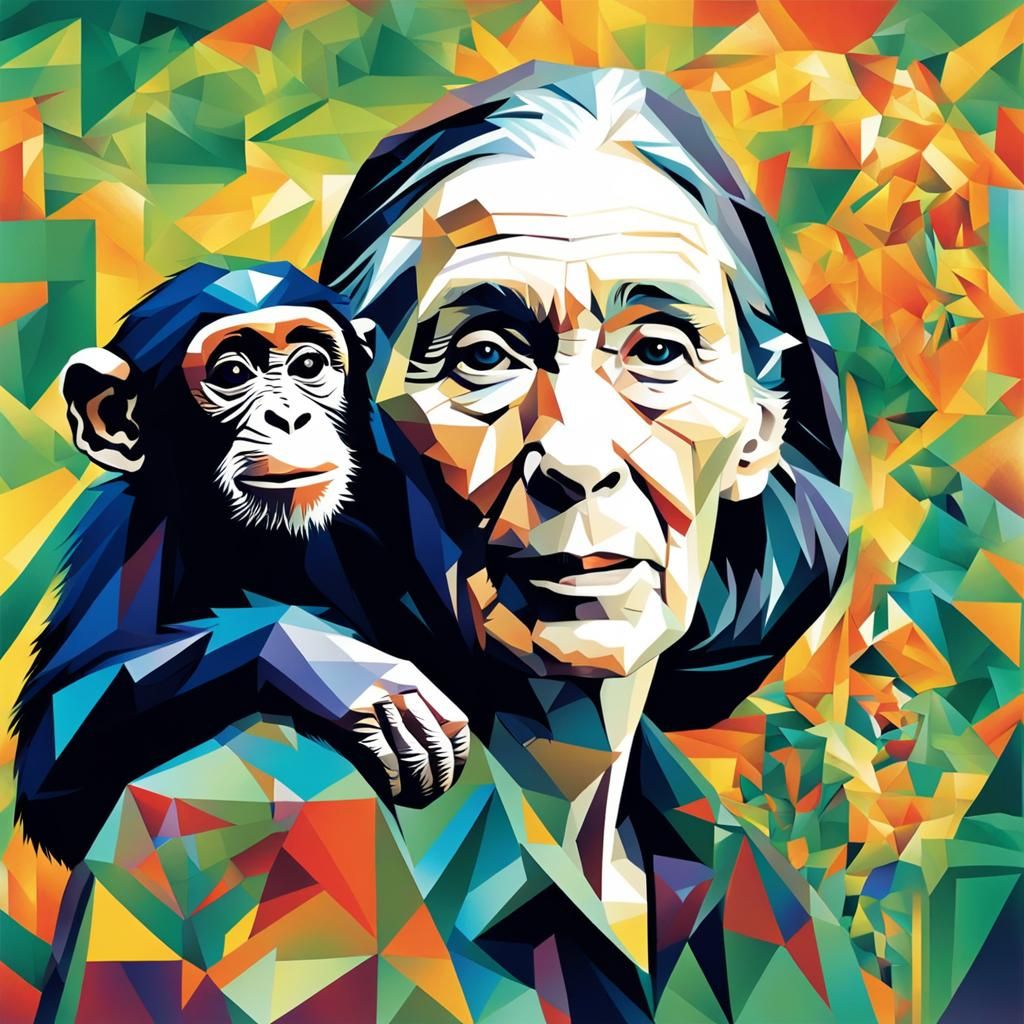 Jane Goodall {English primatologist and anthropologist}  by @Opeye