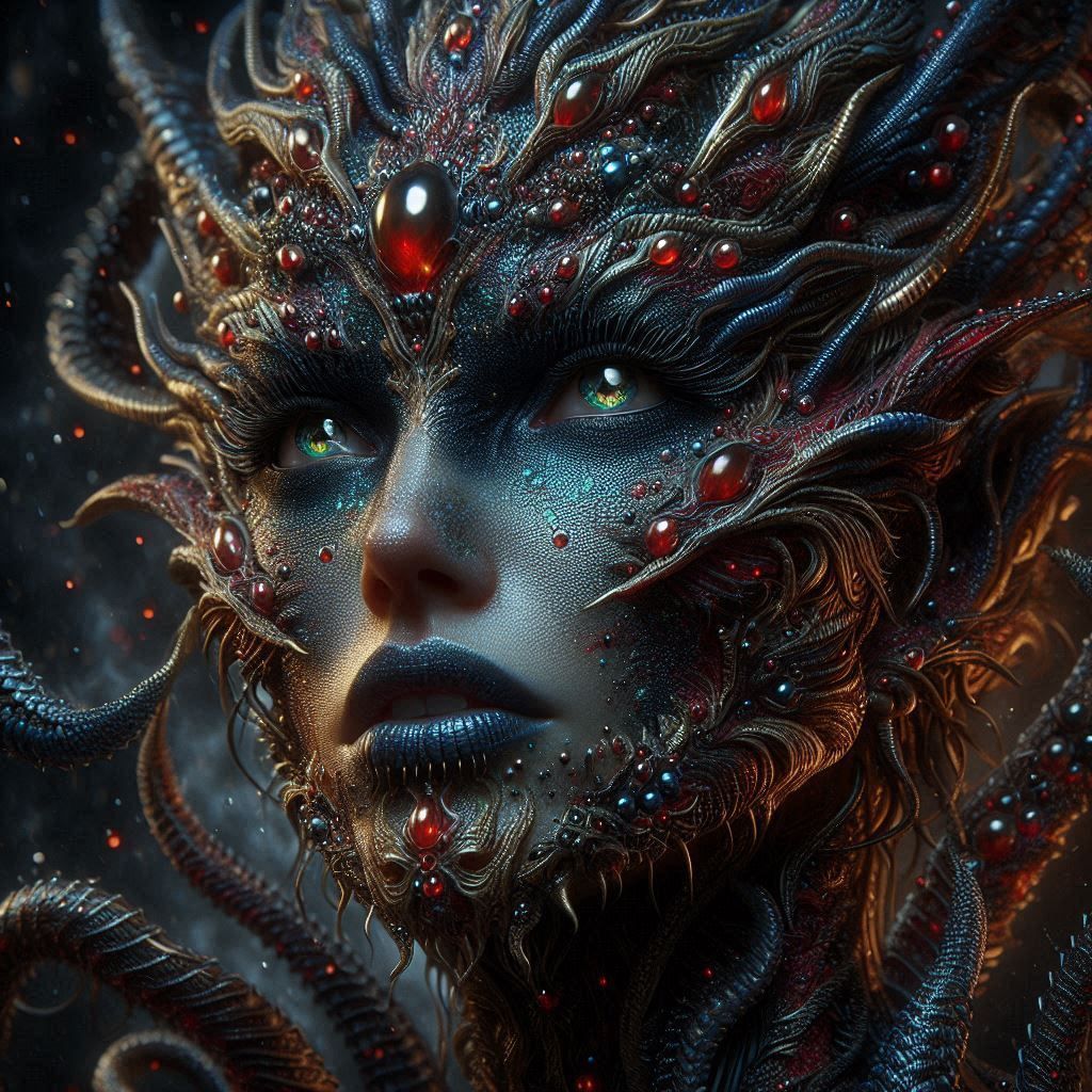 Arcaena, The Crimson Queen  by @Myrkwood Art