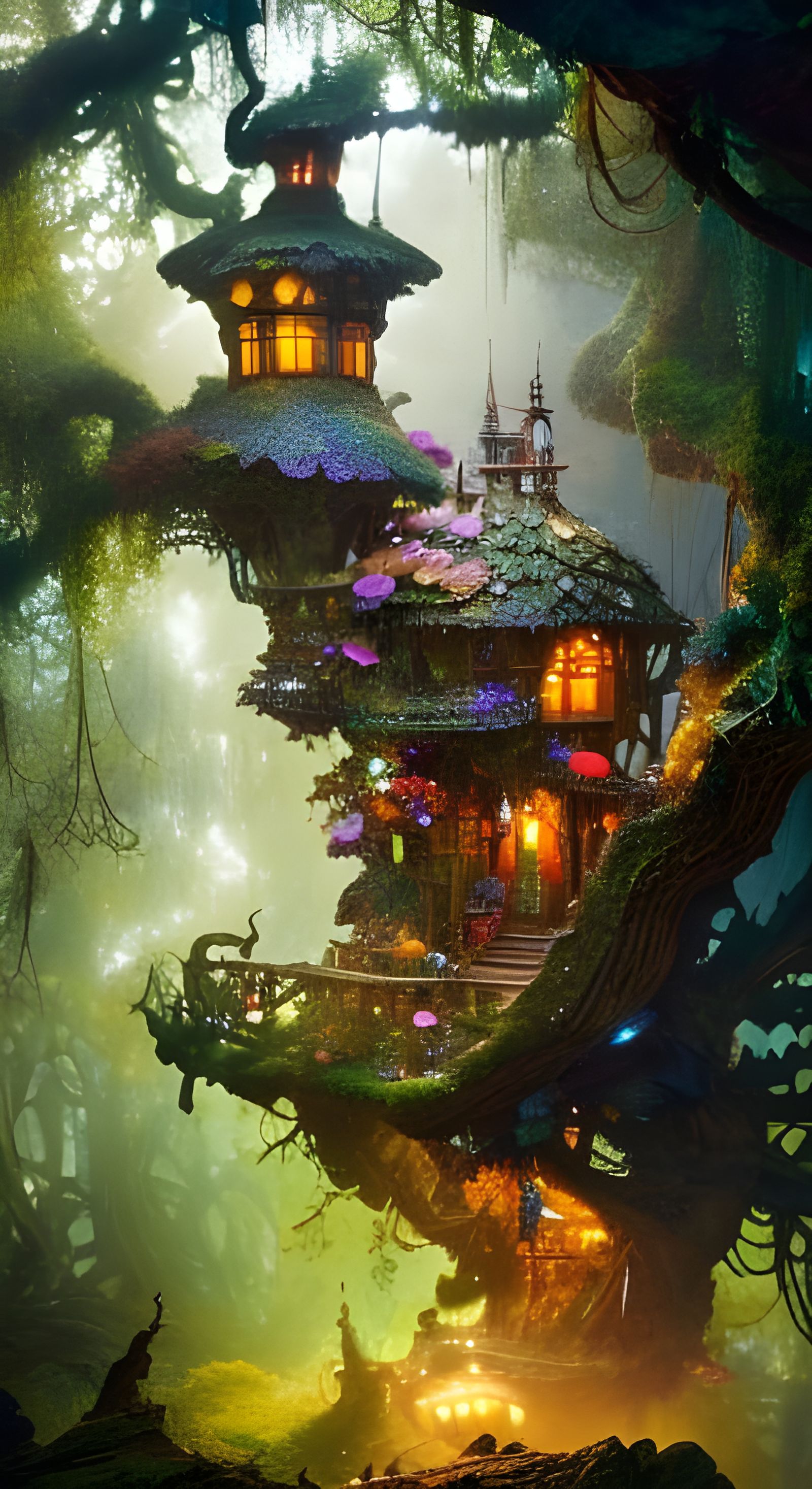 The Oak Tree Fae House   by @Rietpetiet 