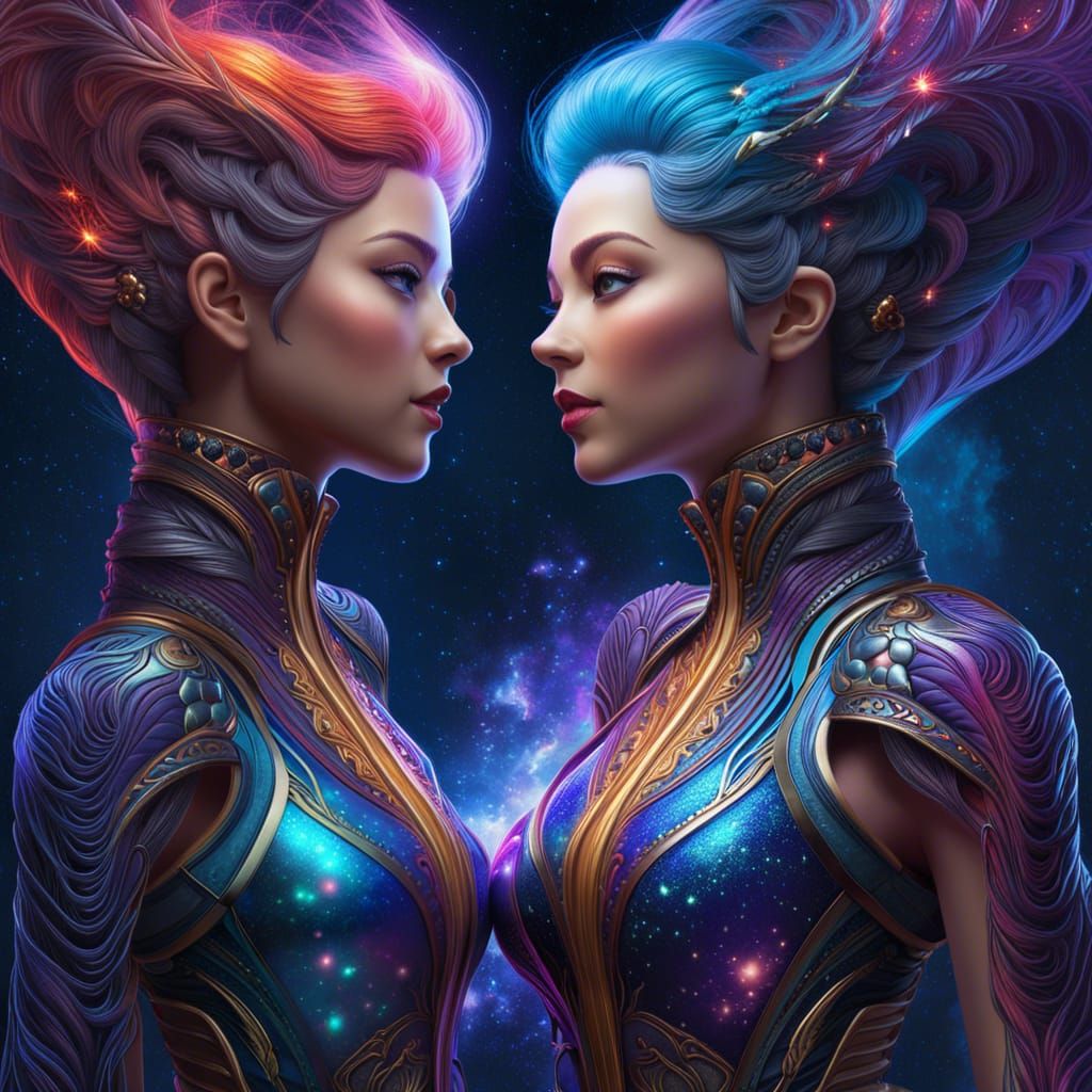 Mirrored Image AI Generated Artwork NightCafe Creator