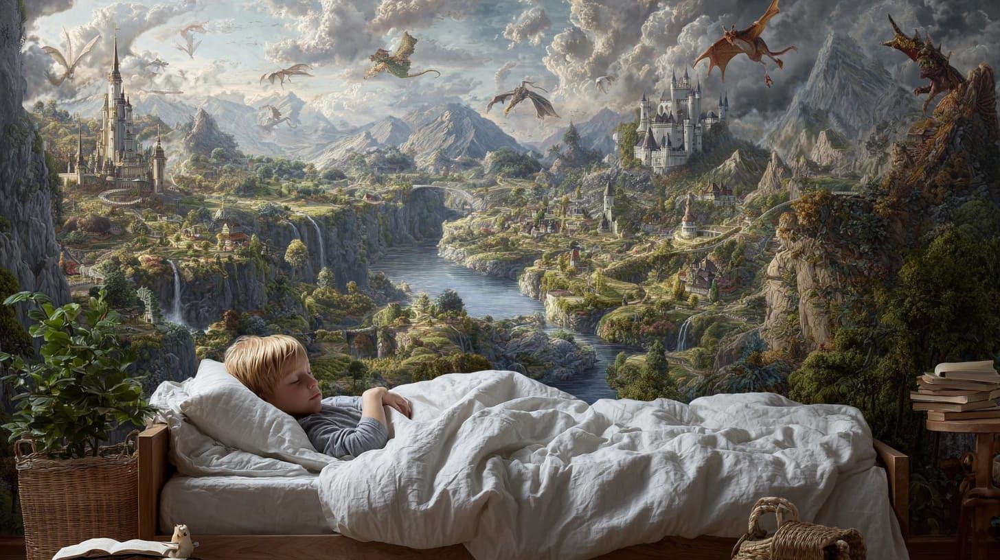 His Giant Imagination in his Dreams