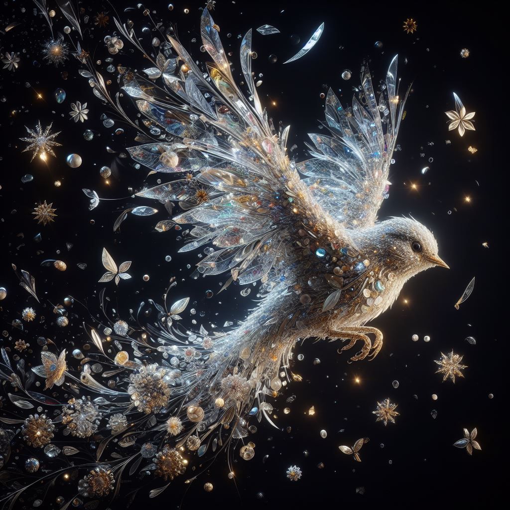 Shattered Glass Bird