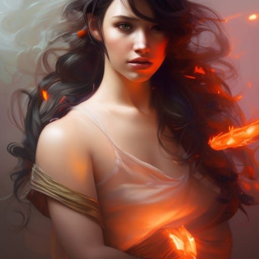Woman Ablaze: A Fiery Hunger Games Portrait