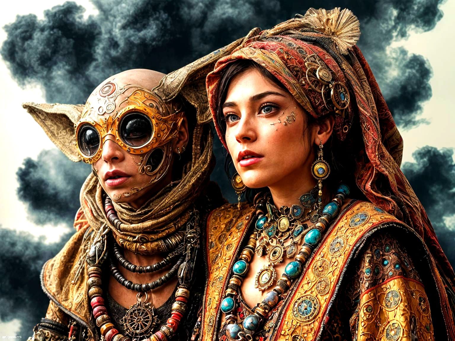 No-Theme Thursday: woman & robot wearing colorful clothing futuristic ...  by @Lennis