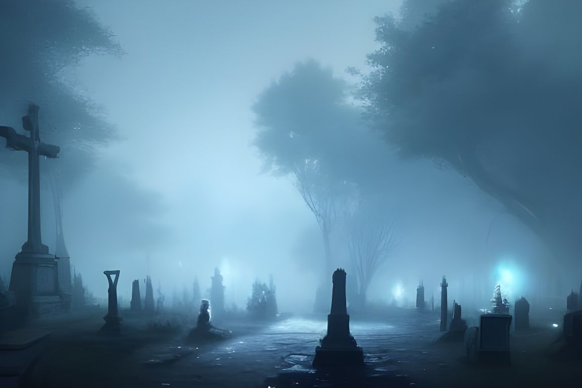 Walk Through Cemetery at Night