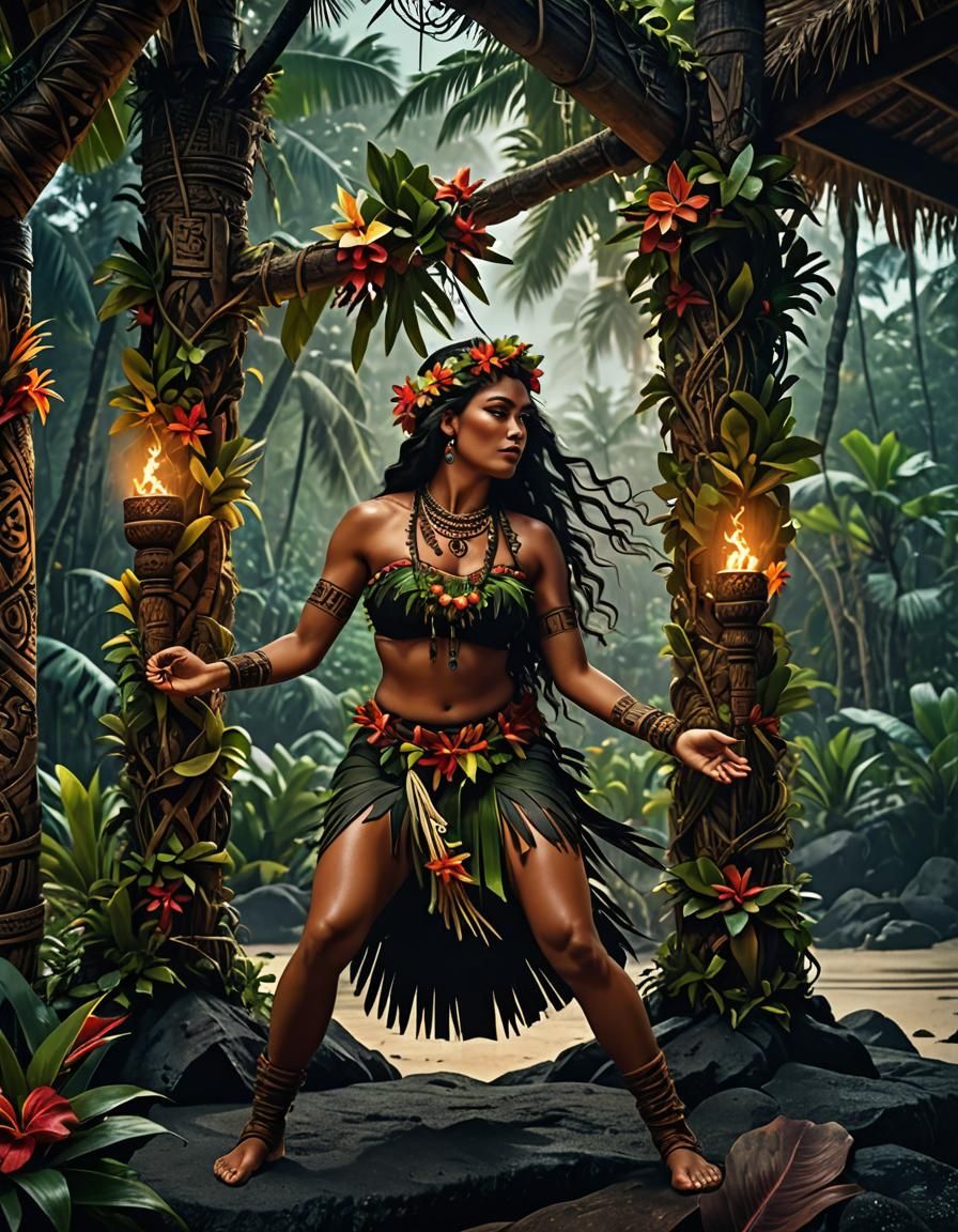 Tropical island girl