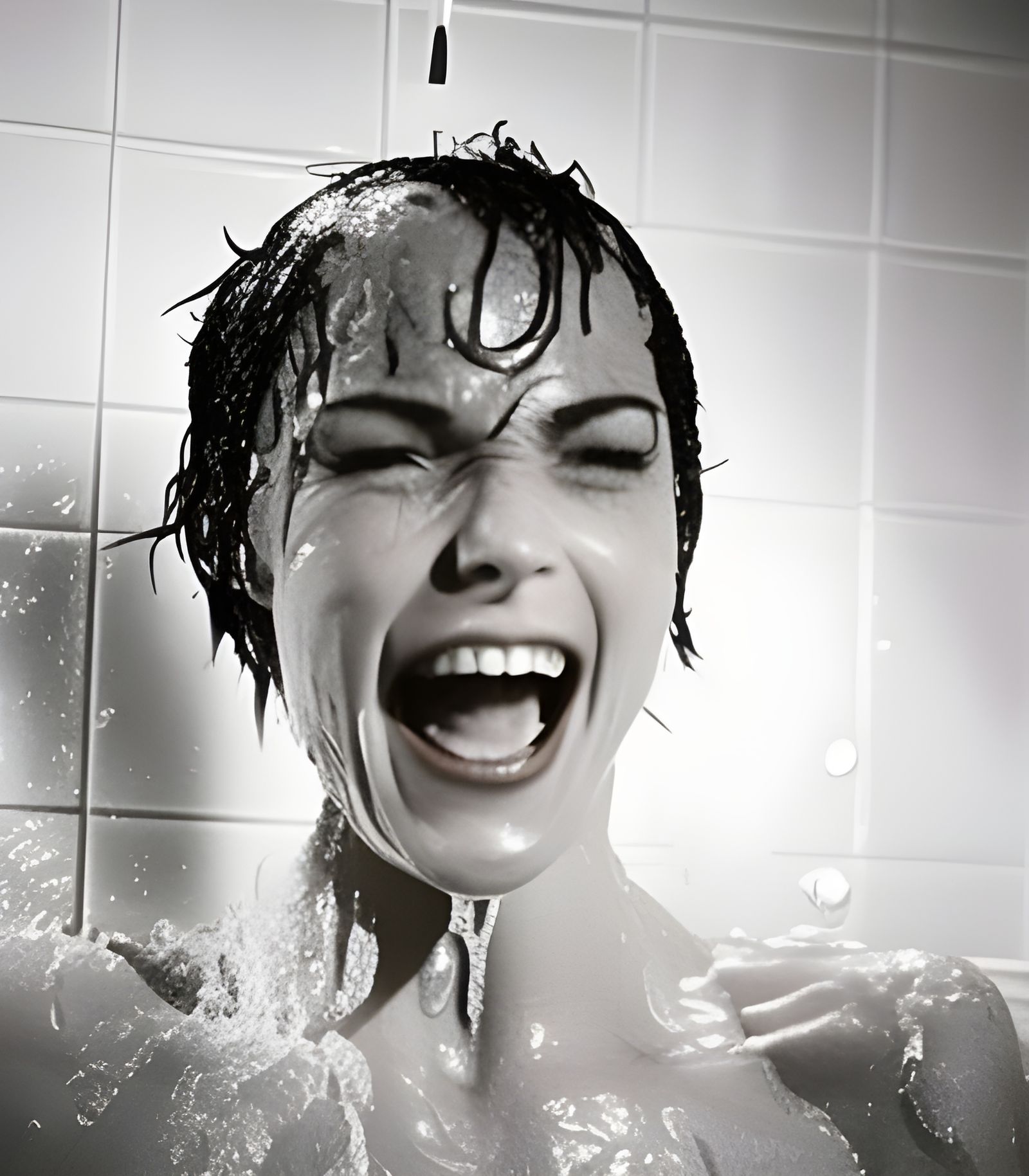 Psycho shower scene AI Generated Artwork NightCafe Creator