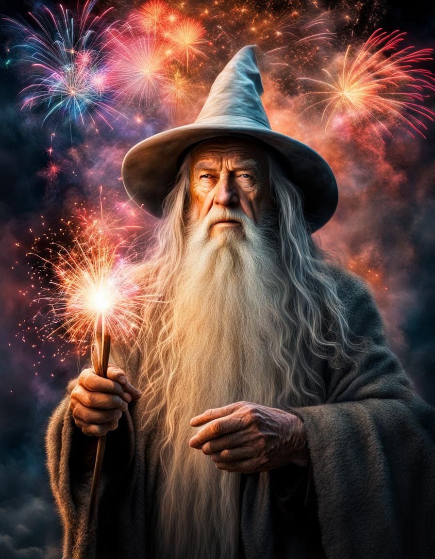 Gandalf's Fireworks, v9 - AI Generated Artwork - NightCafe Creator