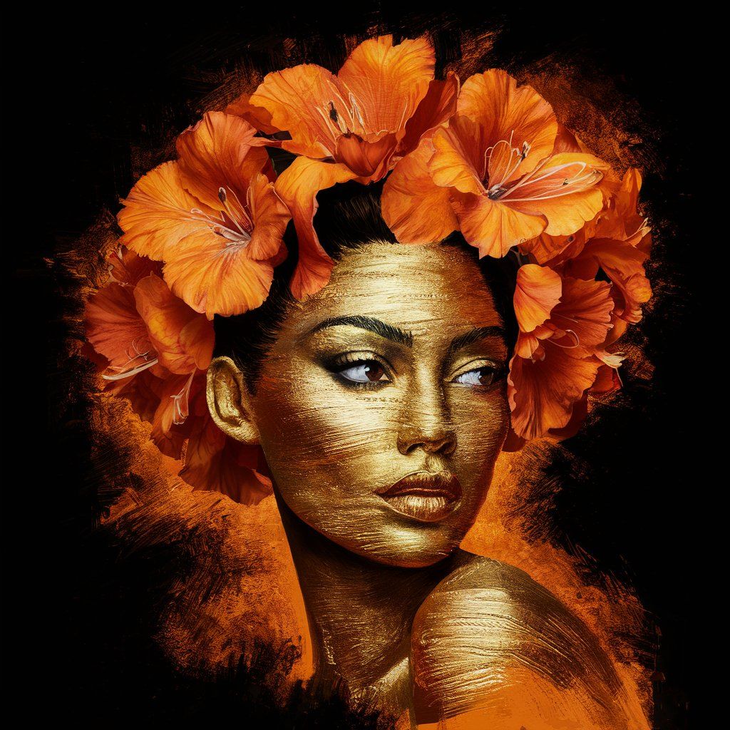 A try in gold and orange