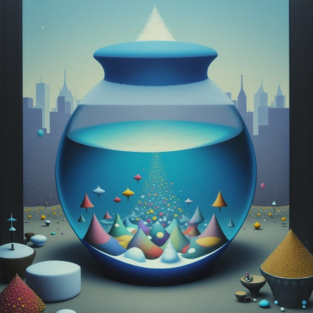 <lora:COSMIC SNOW:1.0> Fishbowl city