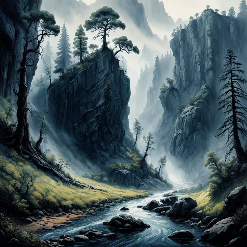  Mountain stream.  by @Shira